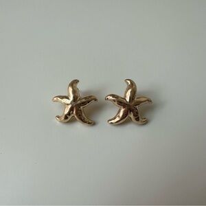 Gold Starfish Earrings